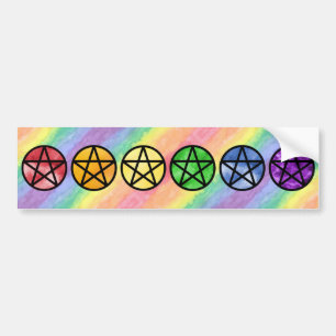 Stickers de pare-chocs Rainbow Pentacle