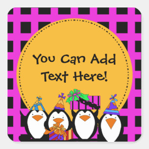 Stickers de partie de pingouin personnalisés