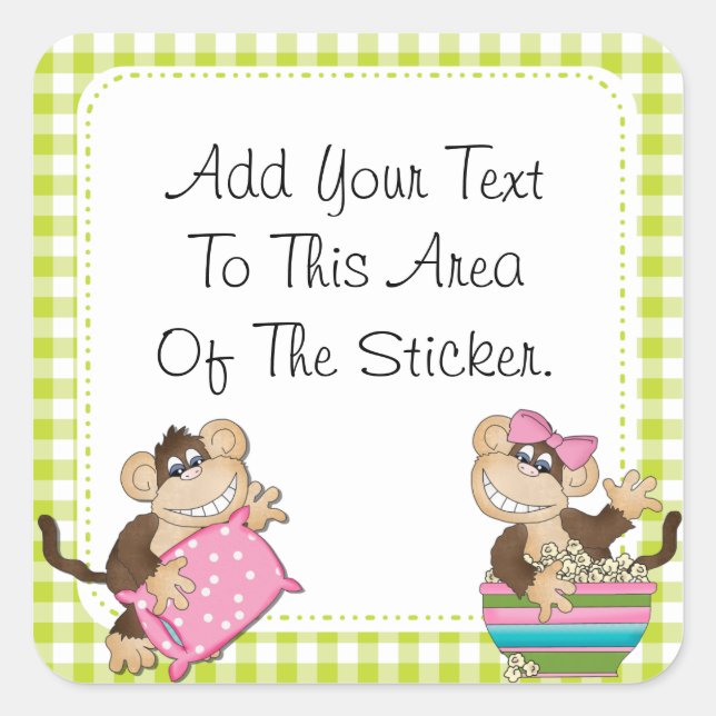 Stickers de partie de singe personnalisé (Devant)