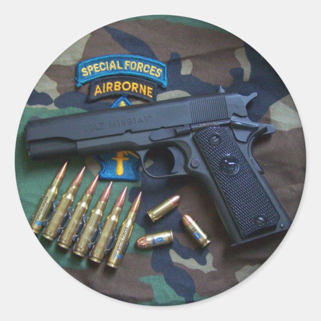 Stickers de patch Berets verts des forces spéciale (Devant)
