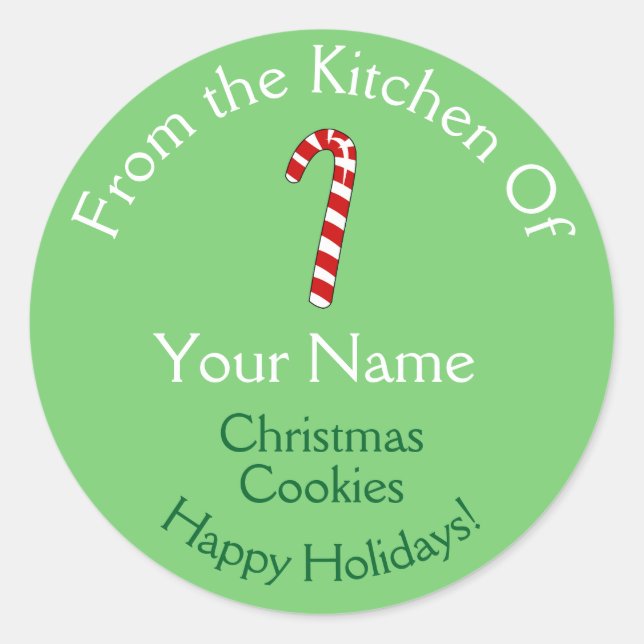 Stickers de pâtisserie de Noël Sucre de canne pers (Devant)