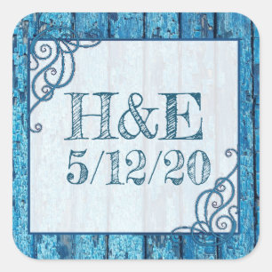 Stickers de peinture couleur bleu rustique