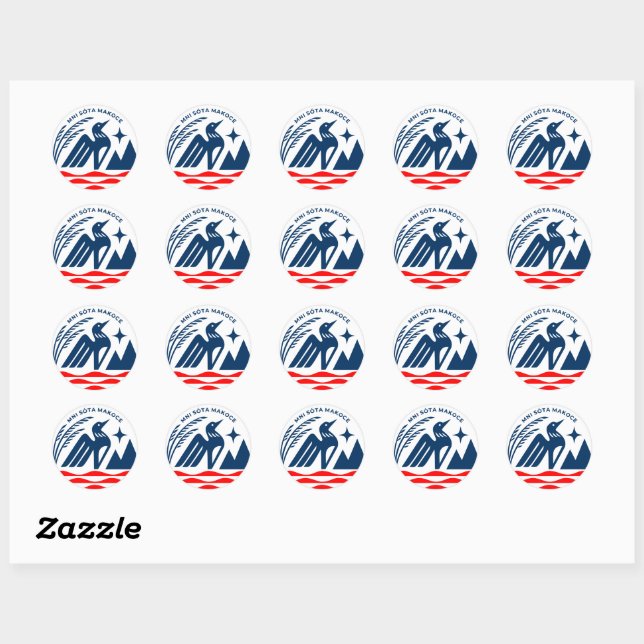 Stickers de phoque d'état du Minnesota patriotique (Feuille)