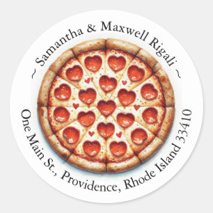 Stickers de pizza ronde Retourner les étiquettes d