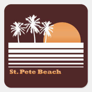 Stickers de plage St Pete rétro
