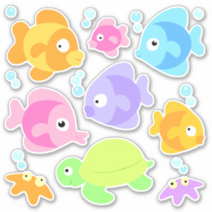 Stickers de poissons tropicaux