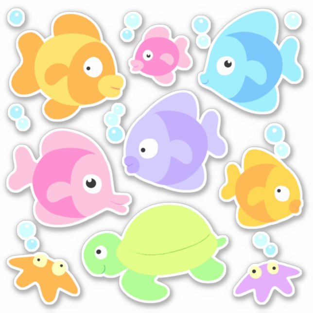 Stickers de poissons tropicaux (Devant)