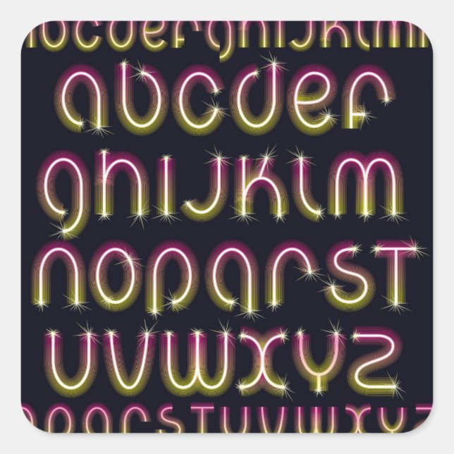 Stickers de police néon brillant (Devant)