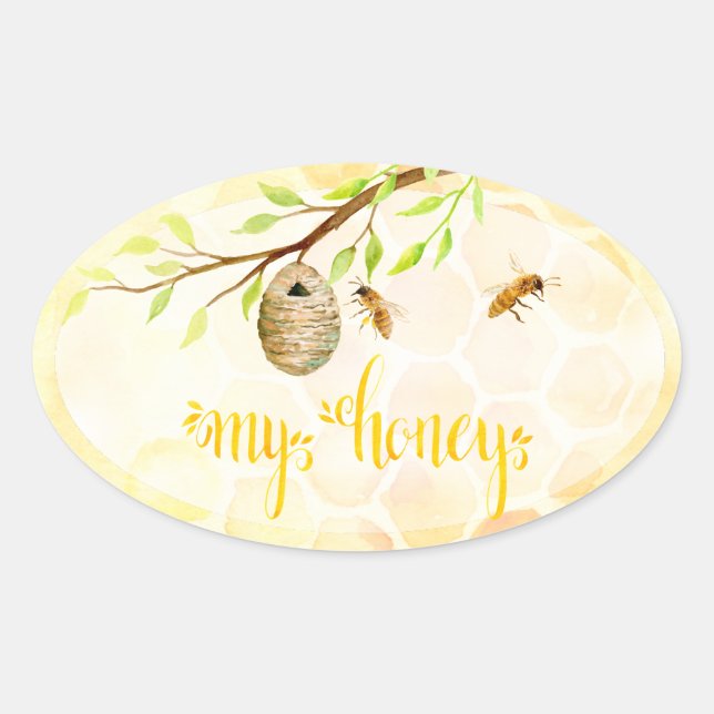 Stickers de pot de miel Apiary (Devant)