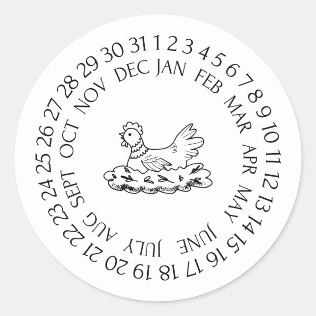 Stickers de poulet, Stickers de table d'oeufs, Pos (Devant)
