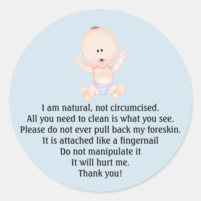 Stickers de rappel de circoncision pour la famille (Devant)