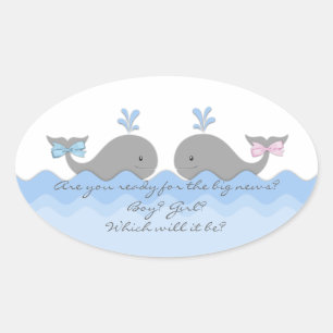 Stickers de révélation de genre baleine
