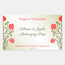 Stickers de savon ou d'artisanat rouge or