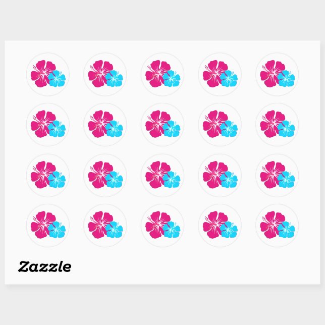 Stickers de sceau de l'enveloppe de l'Hibiscus tro (Feuille)