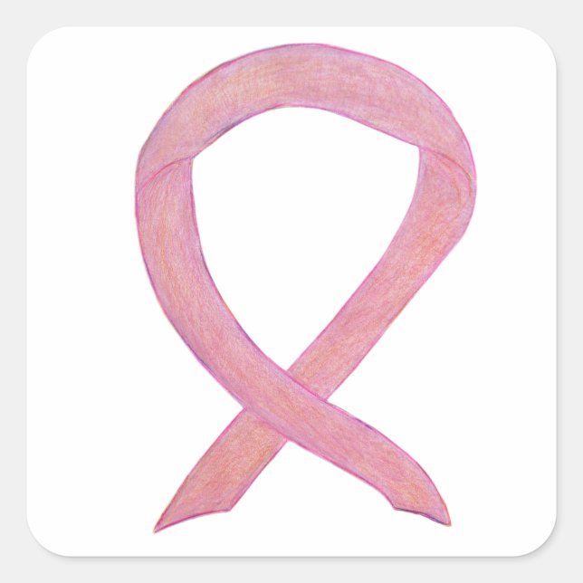 Stickers de sensibilisation au cancer du sein rose (Devant)