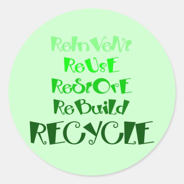 Stickers de sensibilisation au recyclage (Devant)