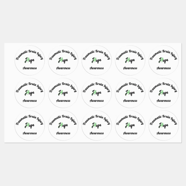Stickers de sensibilisation aux traumatismes céréb (Feuille)