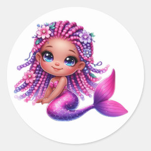 Stickers de sirène colorée