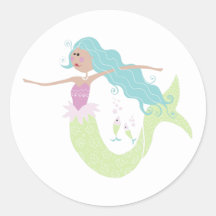 Stickers de sirène du scrapbook