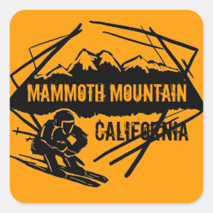 stickers de ski orange Mammoth Mountain California