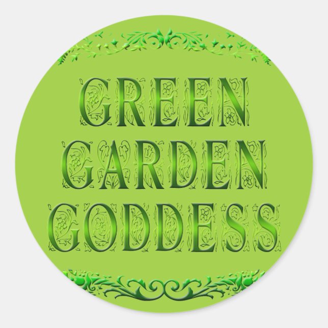 Stickers de Slogan de déesse du jardin vert (Devant)