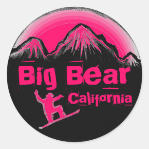stickers de snowboard rose Big Bear California
