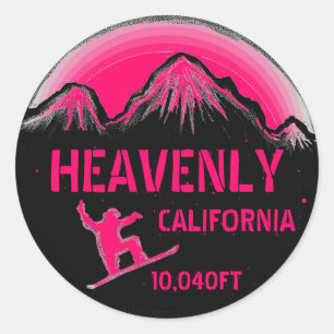stickers de snowboard rose Heavenen Californie
