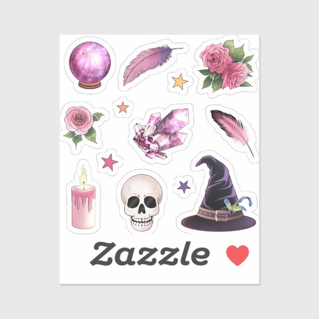 stickers de sorcière de srapbook qui imite magique (Feuille)