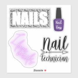 Stickers de technicien d'ongles