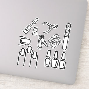 Stickers de technicien d'ongles