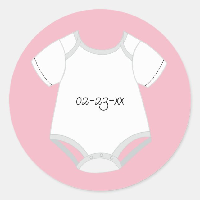 Stickers de tenue pour bébés avec date d'échéance (Devant)