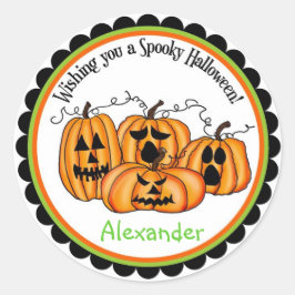 Stickers de traitement citrouille Halloween