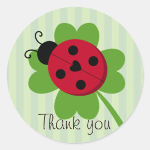 Stickers de trèfle à quatre feuilles et à coccinel