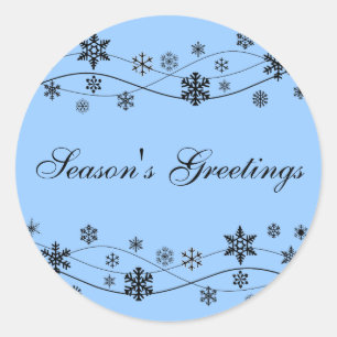 Stickers de vacances Black Snowflakes