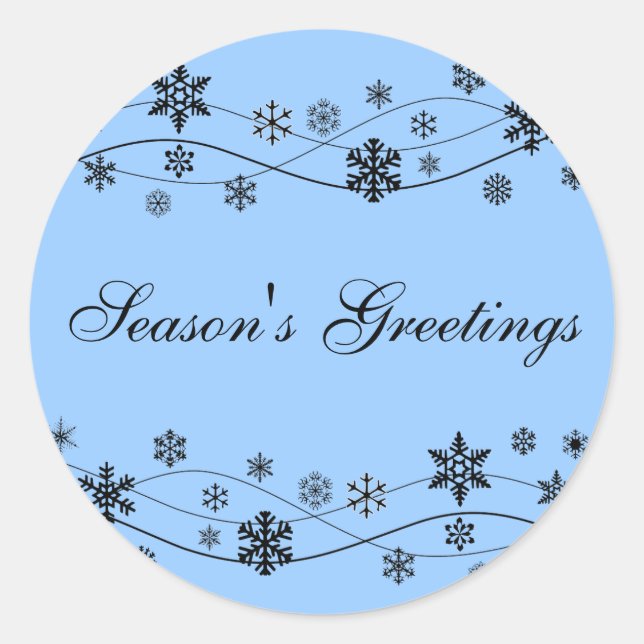 Stickers de vacances Black Snowflakes (Devant)