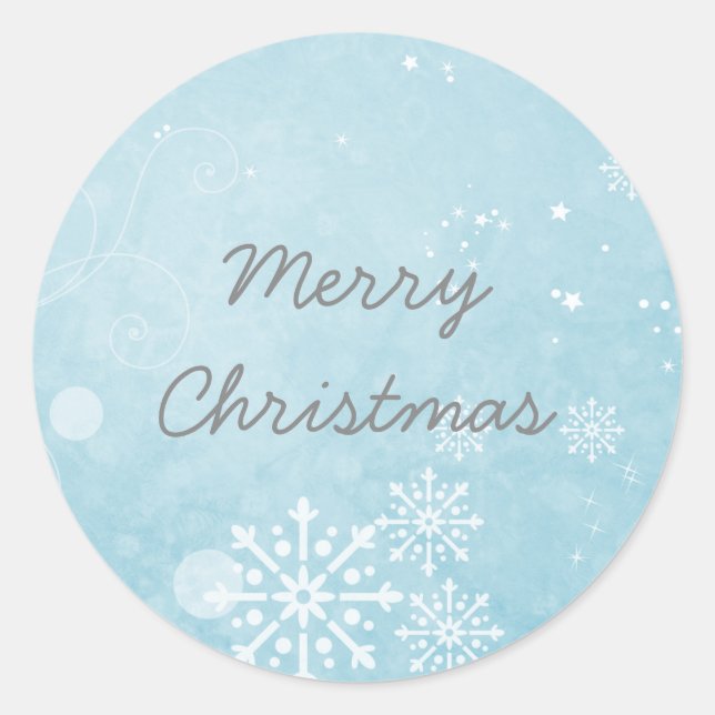 Stickers de vacances Blue Snowflake (Devant)