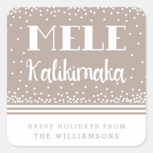 Stickers de vacances personnalisés Mele Kalikimaka