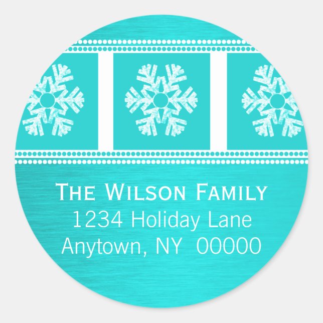 Stickers de vacances Stickers de Snowflakes modern (Devant)