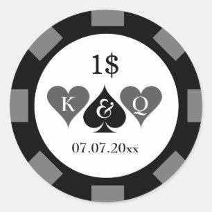 stickers de valeur de jeton pour la fête de mariag