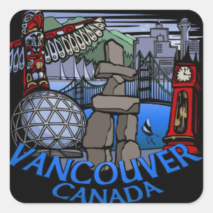 Stickers de Vancouver Canada Art commémoratif