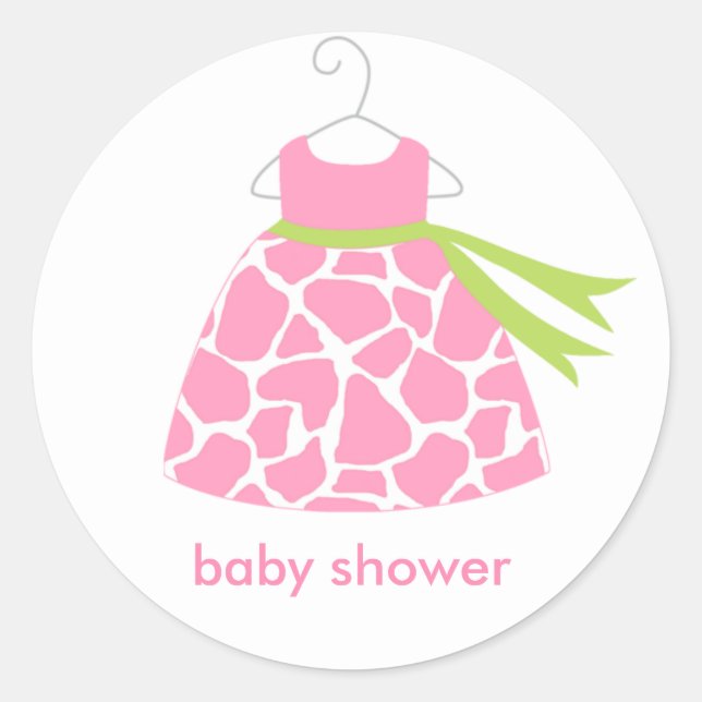 Stickers de vêtements d'impression en girafe rose (Devant)
