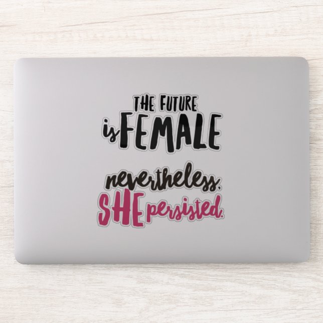 Stickers de vinyle féminin puissant (Ordinateur)