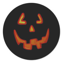 Stickers de visage de citrouille brillant