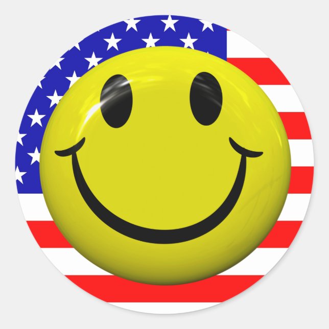 Stickers de visage du drapeau américain (Devant)