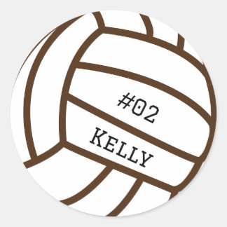 Stickers de volley-ball Brown personnalisés