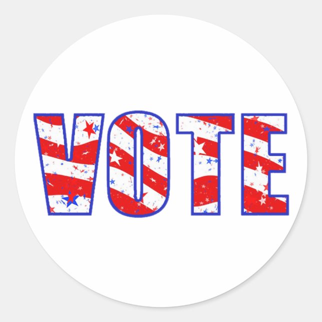 Stickers de vote Red White and Blue American Flag (Devant)