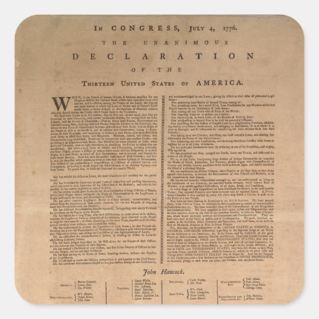 Stickers Déclaration d'indépendance (Devant)