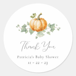 Stickers Décor Baby shower citrouille