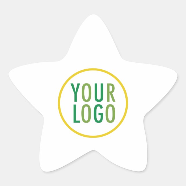 Stickers d'entreprise en forme d'étoile blanche Lo (Devant)
