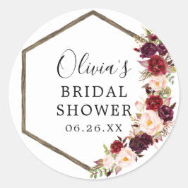 Stickers d'enveloppe Boho Burgundy Favoriser